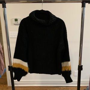 Cowl neck/balloon sleeve sweater